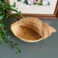 Wicker seashell basket