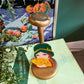 Antique figural wooden hat stand with a flapper