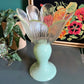 Mint glass tulip vase