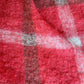 Vintage Hudson's Bay mohair plaid blanket with fringe