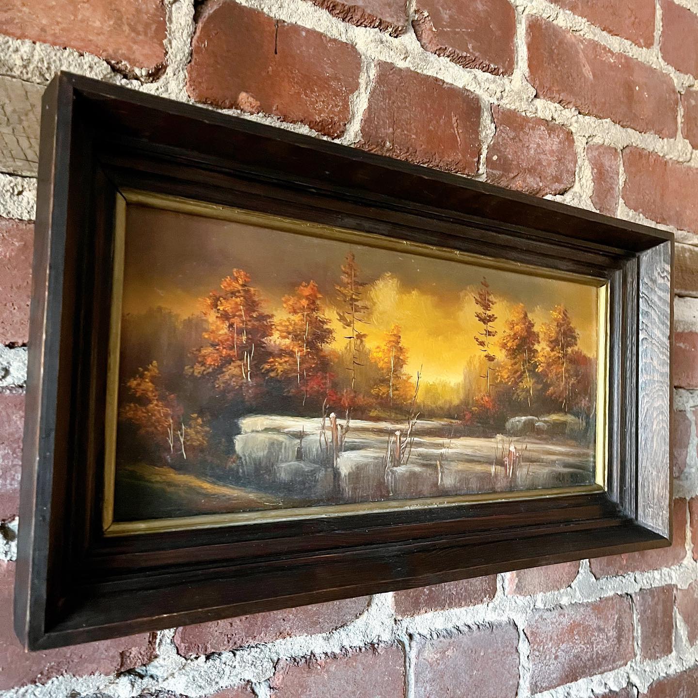 Original oil painting of autumn landscape - No Kill Vintage