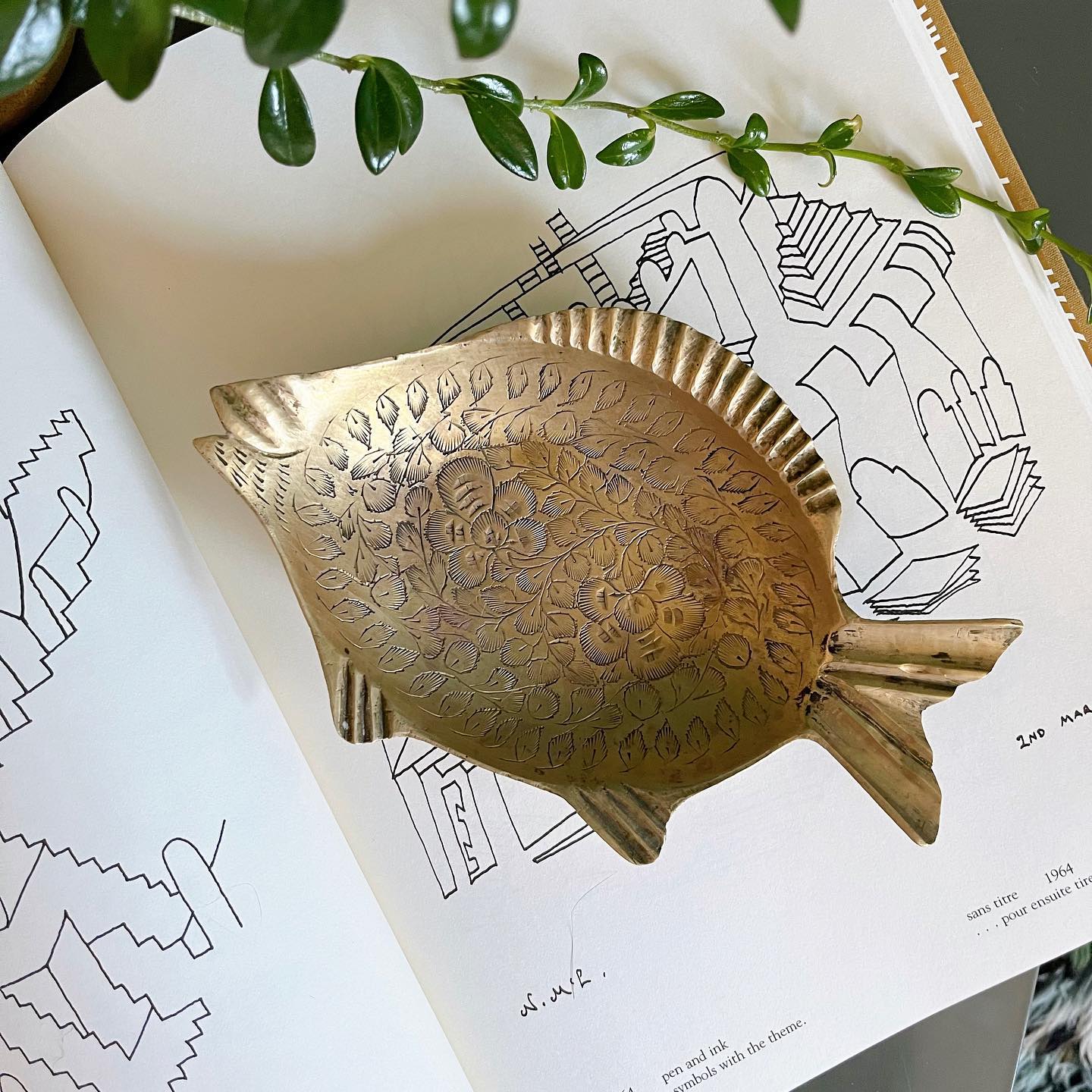 Brass fish ashtray - No Kill Vintage