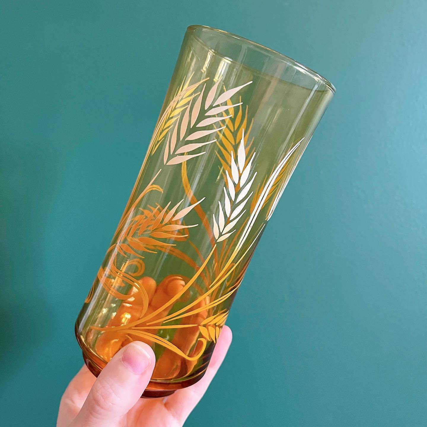 Set of 4 amber wheat tumblers - No Kill Vintage