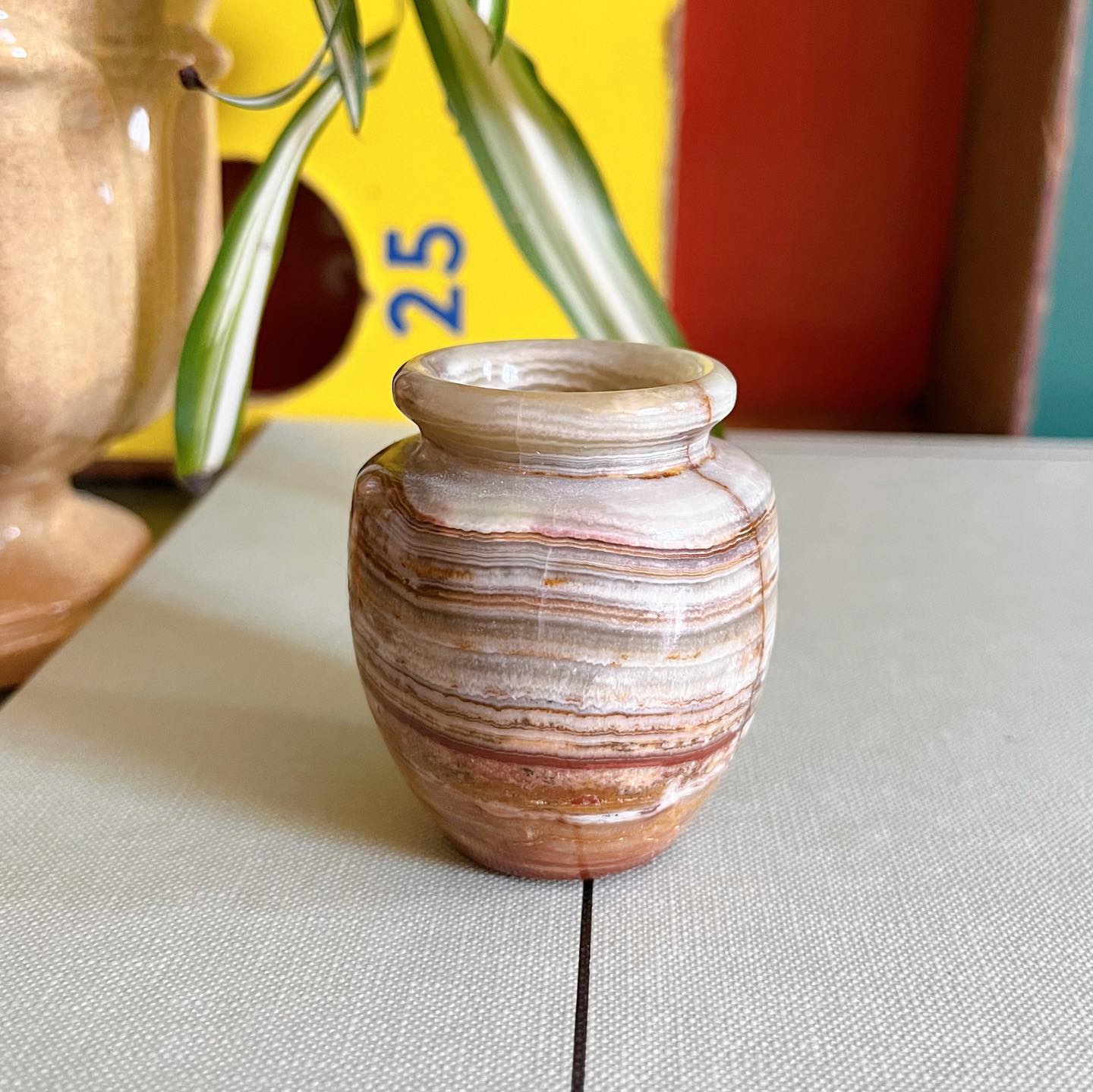 Mini banded onyx vase - No Kill Vintage