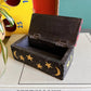 Wooden celestial rooster trinket box - No Kill Vintage