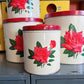 Kitchen canisters with rose pattern - No Kill Vintage