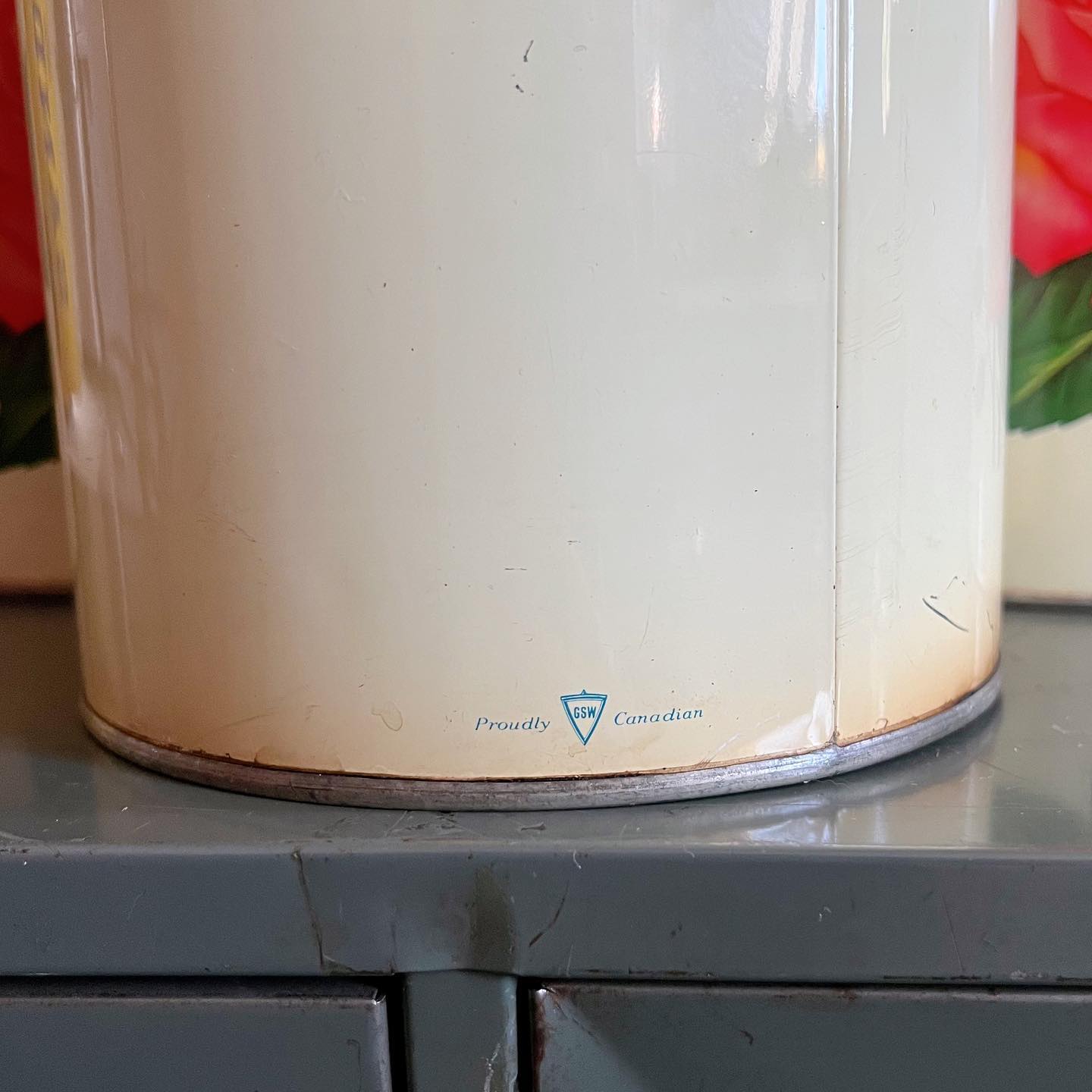 Kitchen canisters with rose pattern - No Kill Vintage