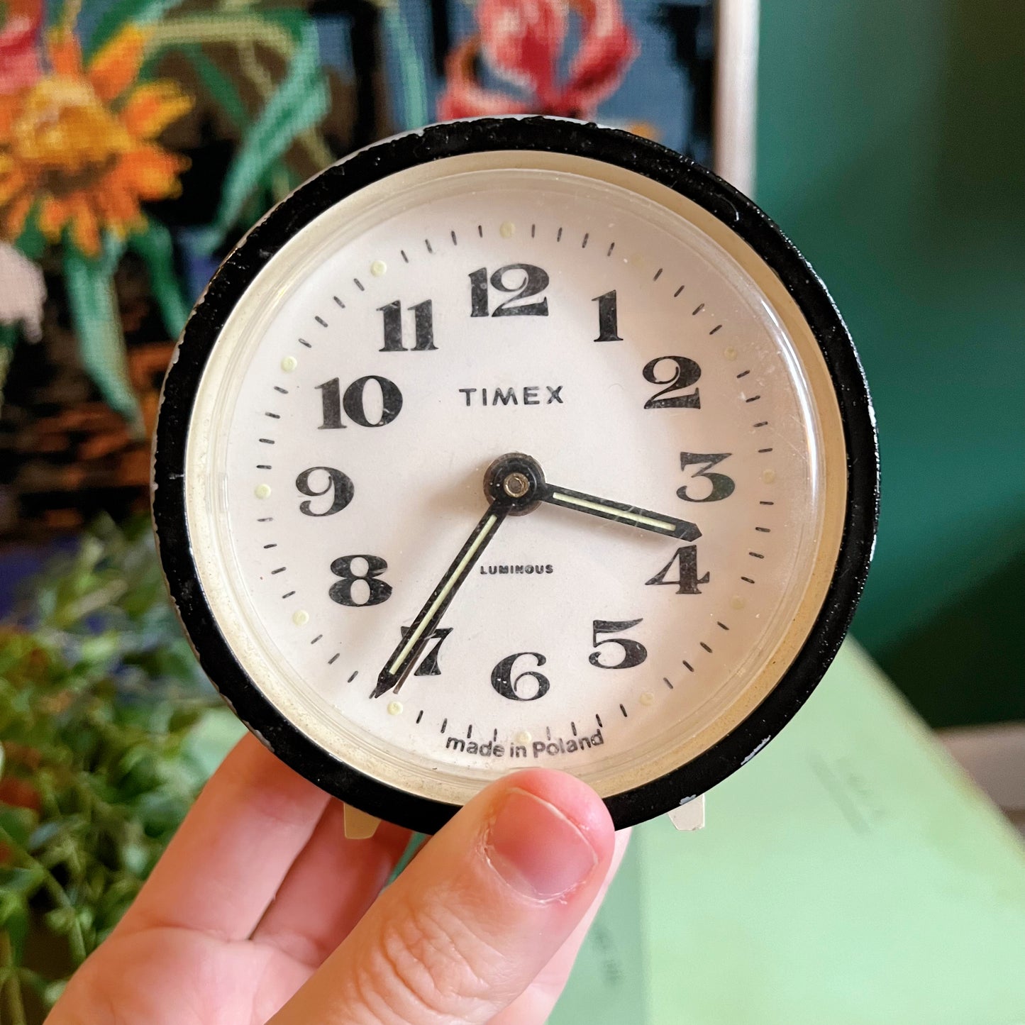 Vintage Timex metal alarm clock