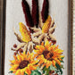 Needlepoint of sunflowers and wheat - No Kill Vintage