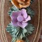 Extra large ceramic Capodimonte-style floral wall hanging