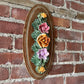 Extra large ceramic Capodimonte-style floral wall hanging