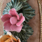 Extra large ceramic Capodimonte-style floral wall hanging