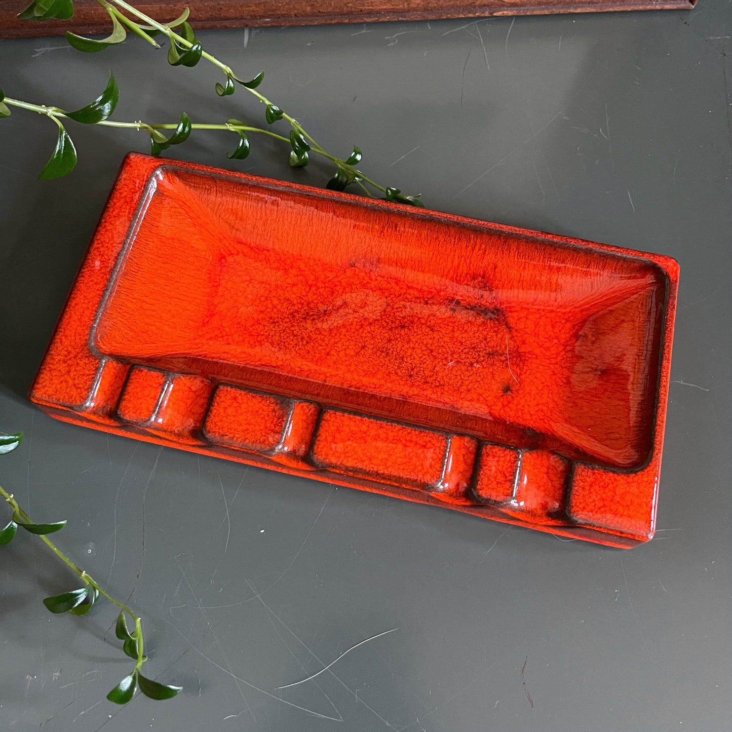 Claude Vermette orange ashtray