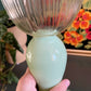 Mint glass tulip vase