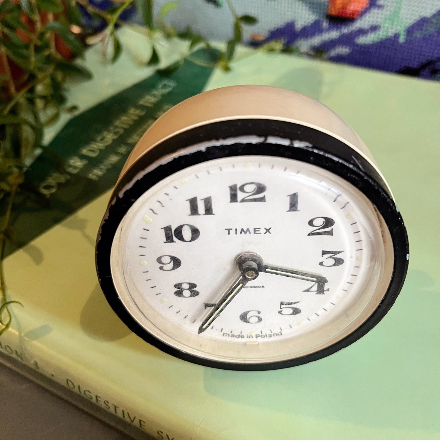 Vintage Timex metal alarm clock