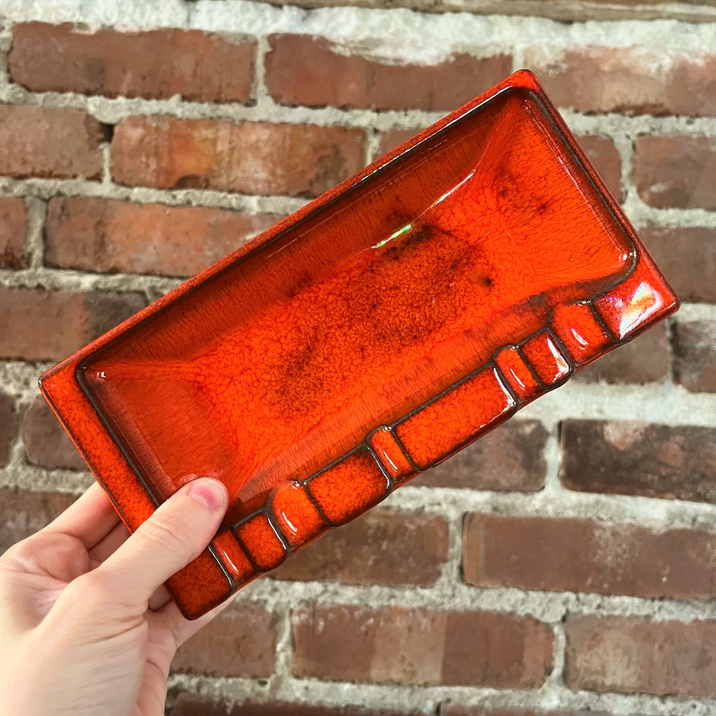 Claude Vermette orange ashtray