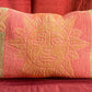 Vintage towel throw pillow: pastel suns