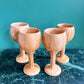 Pastel orange wine glasses - No Kill Vintage