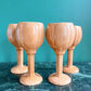 Pastel orange wine glasses - No Kill Vintage